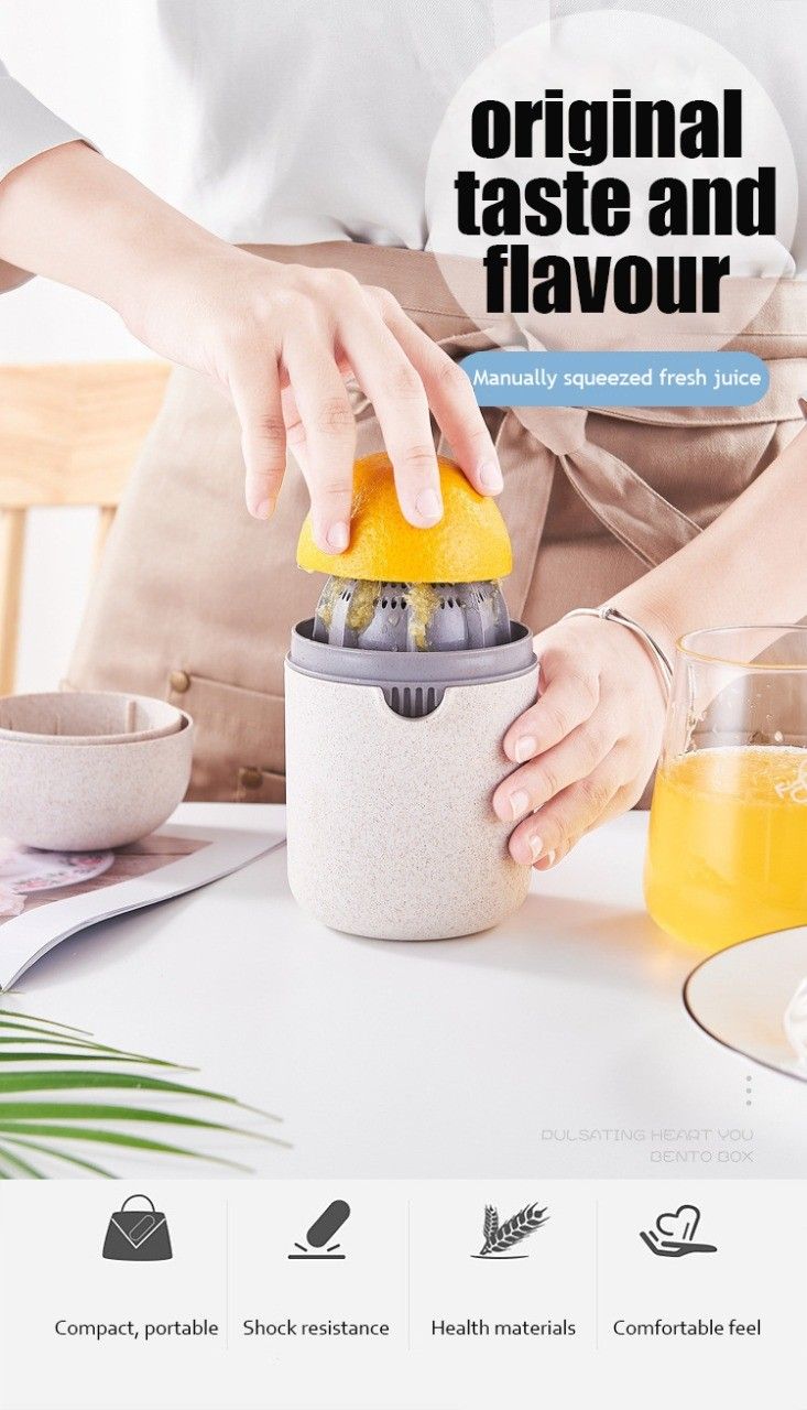 Handy Manual Orange/Lemon juicer Kinnow Orange Juicer Manual 500ml 5x4 inches (Random Colors)