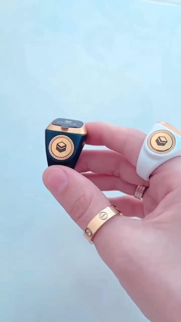 Muslim Iqibla Zikr Ring Digital Counter Tasbeeh Smart Tasbih Tally Counter Ring for Muslims Zikr Digital Tasbeeh 5 Prayer Time Encounter and Prayer Reminder