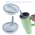 Handle Straw Tumbler Flip Straw Lid for 40 oz With Handle Fit 40oz for stanelys Mugs Cup Rotate 360 Degrees Cup Cover Accessorie