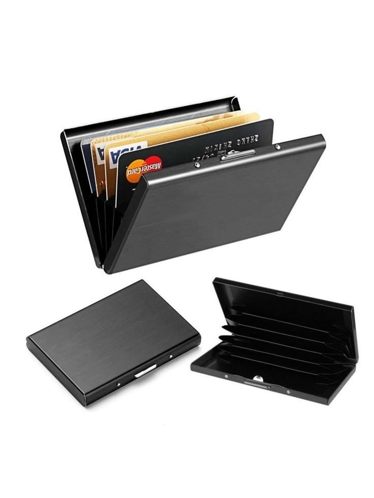Card Holder Wallet Minimalist Slim Metal RFID Blocking Card Protector Pop Up Credit Card Wallets for Men