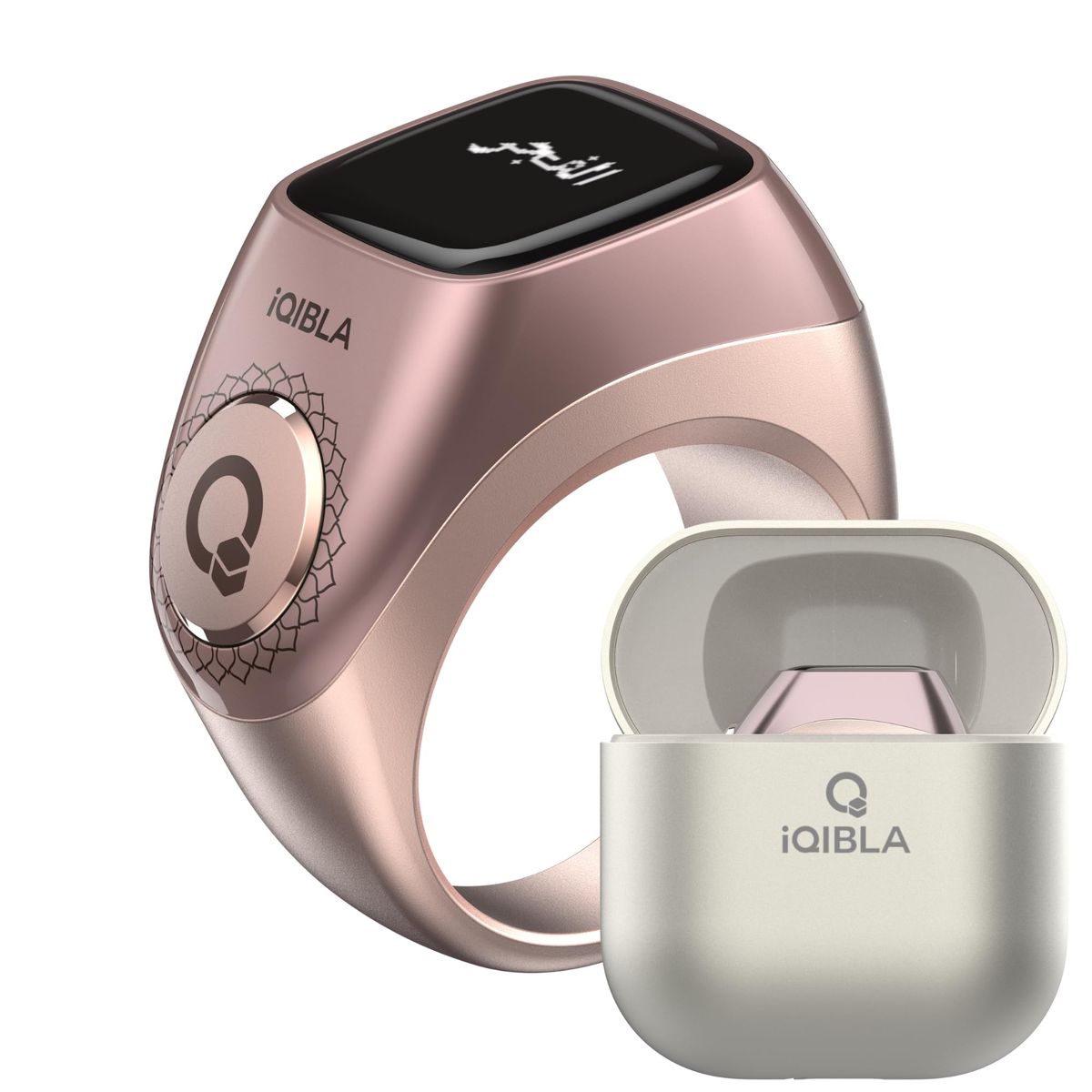 Muslim Iqibla Zikr Ring Digital Counter Tasbeeh Smart Tasbih Tally Counter Ring for Muslims Zikr Digital Tasbeeh 5 Prayer Time Encounter and Prayer Reminder