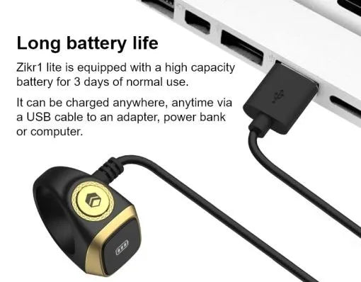 Muslim Iqibla Zikr Ring Digital Counter Tasbeeh