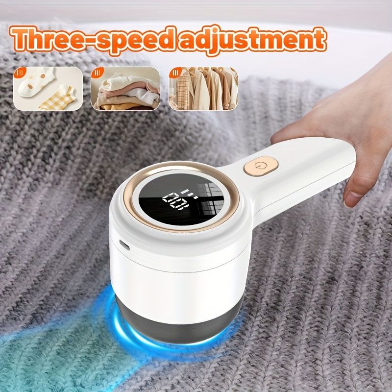 Household Clothes Shaver & Fabric Lint Remover – Portable Electric Fuzz Cleaner, Rechargeable Fabric Shaver Machine for Clothes, Sweaters, Blankets & Furniture