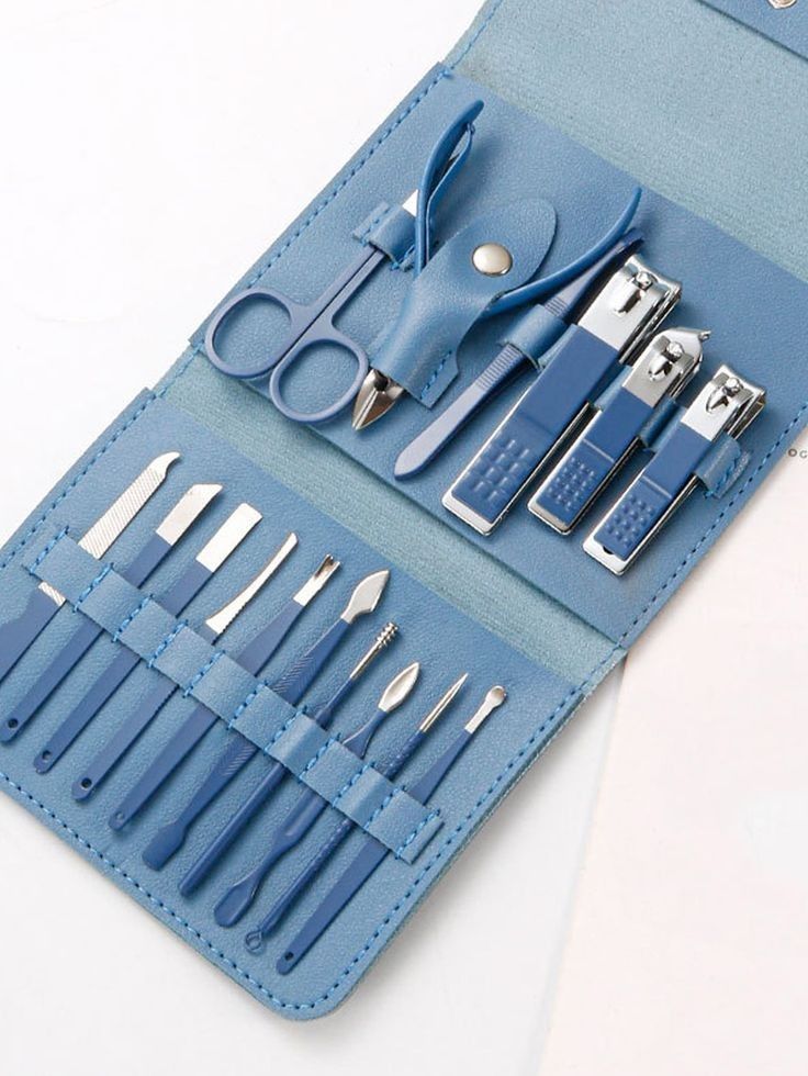 Professional 16 Pcs Manicure Pedicure Set | Stainless Steel Nail Clipper & Grooming Kit | Nail Scissors, Tweezers, Cuticle Trimmer & Foot Hand Care Tools with Premium PU Leather Case – Travel Nail Care Set for Men & Women