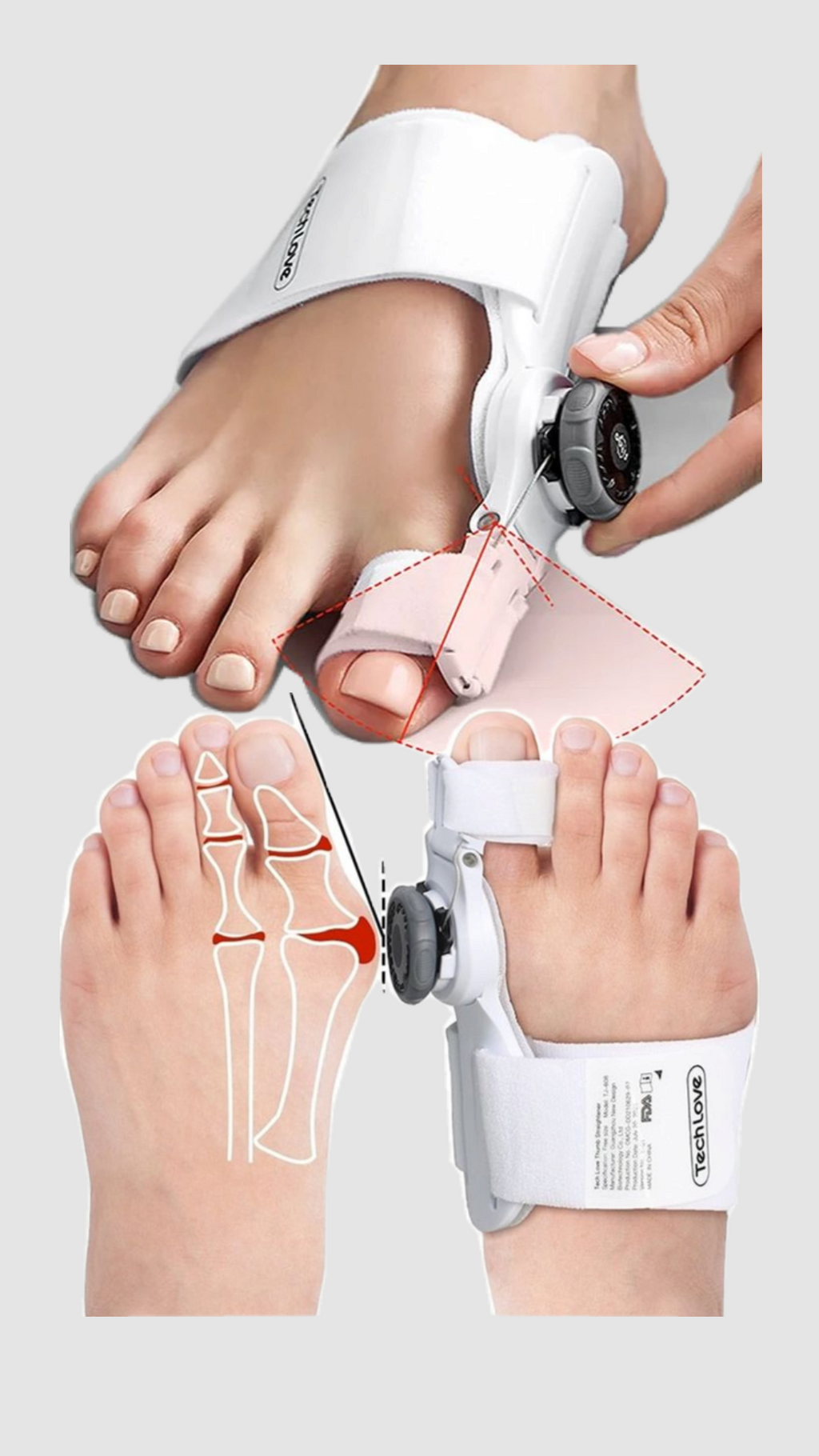 Pain Relief Bunion Toe Corrector Orthotics Straightener Separator