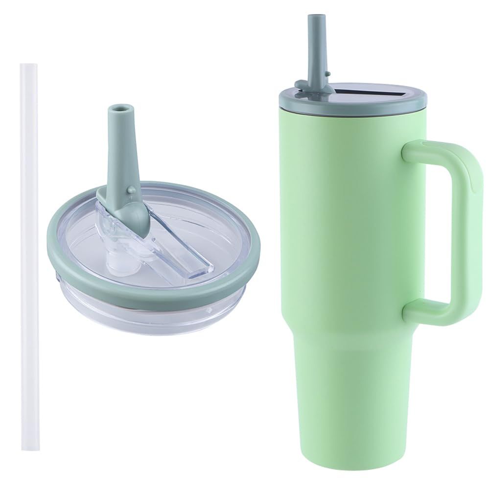 Handle Straw Tumbler Flip Straw Lid for 40 oz With Handle Fit 40oz for stanelys Mugs Cup Rotate 360 Degrees Cup Cover Accessorie